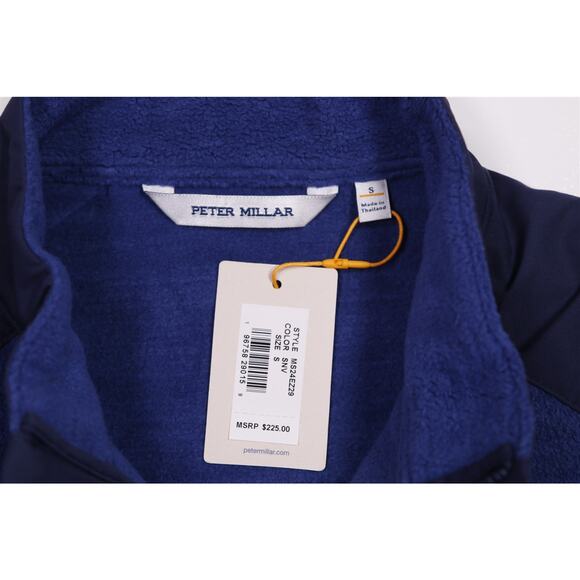 Peter Millar Men's Blue Fade Fleece Zip Front Vest Jacket Small New - Picture 6 of 9